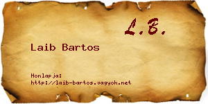 Laib Bartos névjegykártya